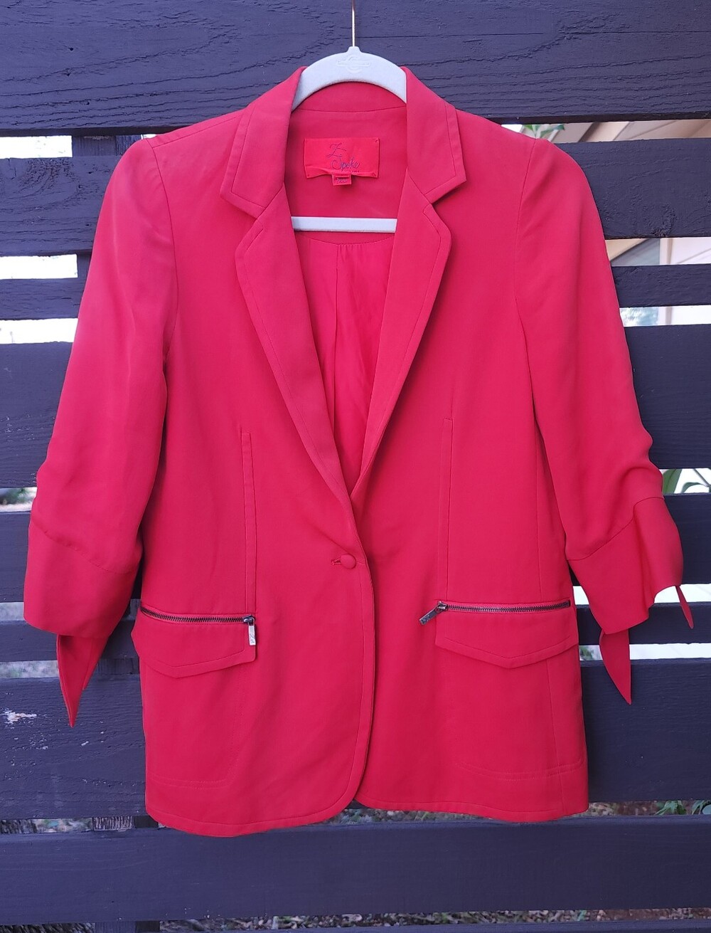 Zac Posen Rrd Tailored Silk Blazer Size 4 Guest Wedding Event